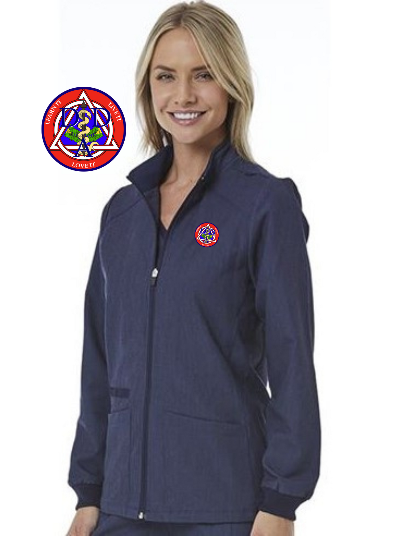 DAD Women's Matrix Pro Sport Jacket 7091 (Dallas Academy of Dentistry- Heather Navy)