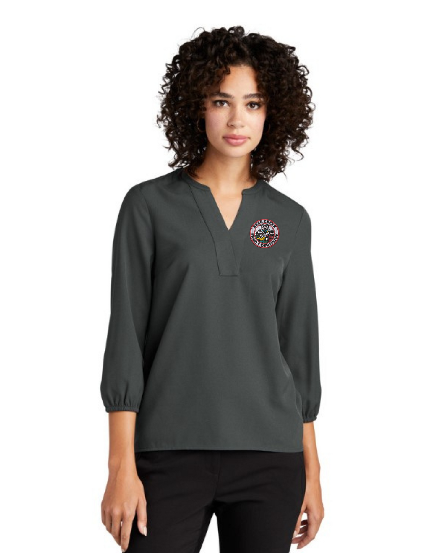 MM2011 Mercer+Mettle® Women's Stretch Crepe 3/4-Sleeve Blouse