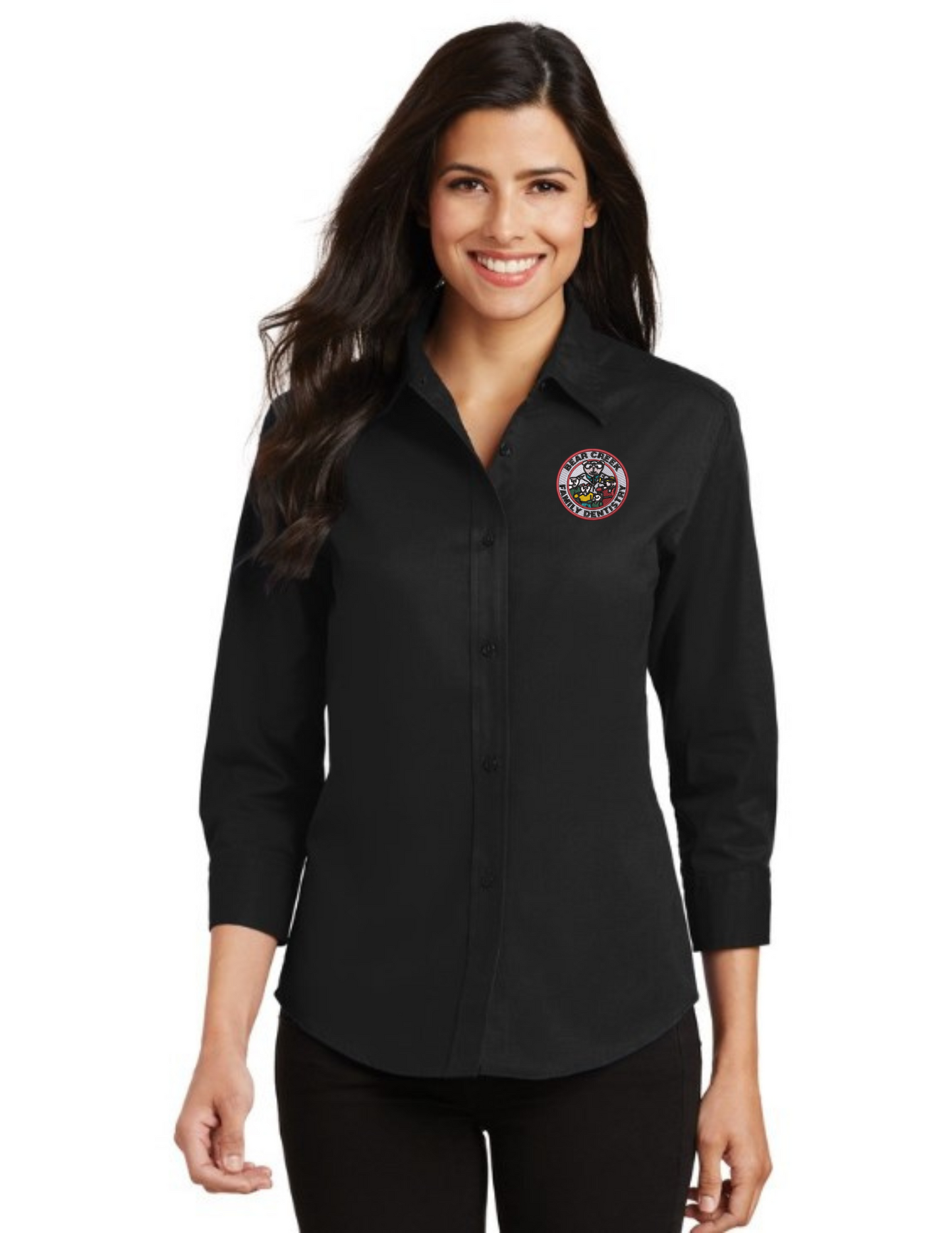 L612 Port Authority® Women's 3/4-Sleeve Easy Care Shirt