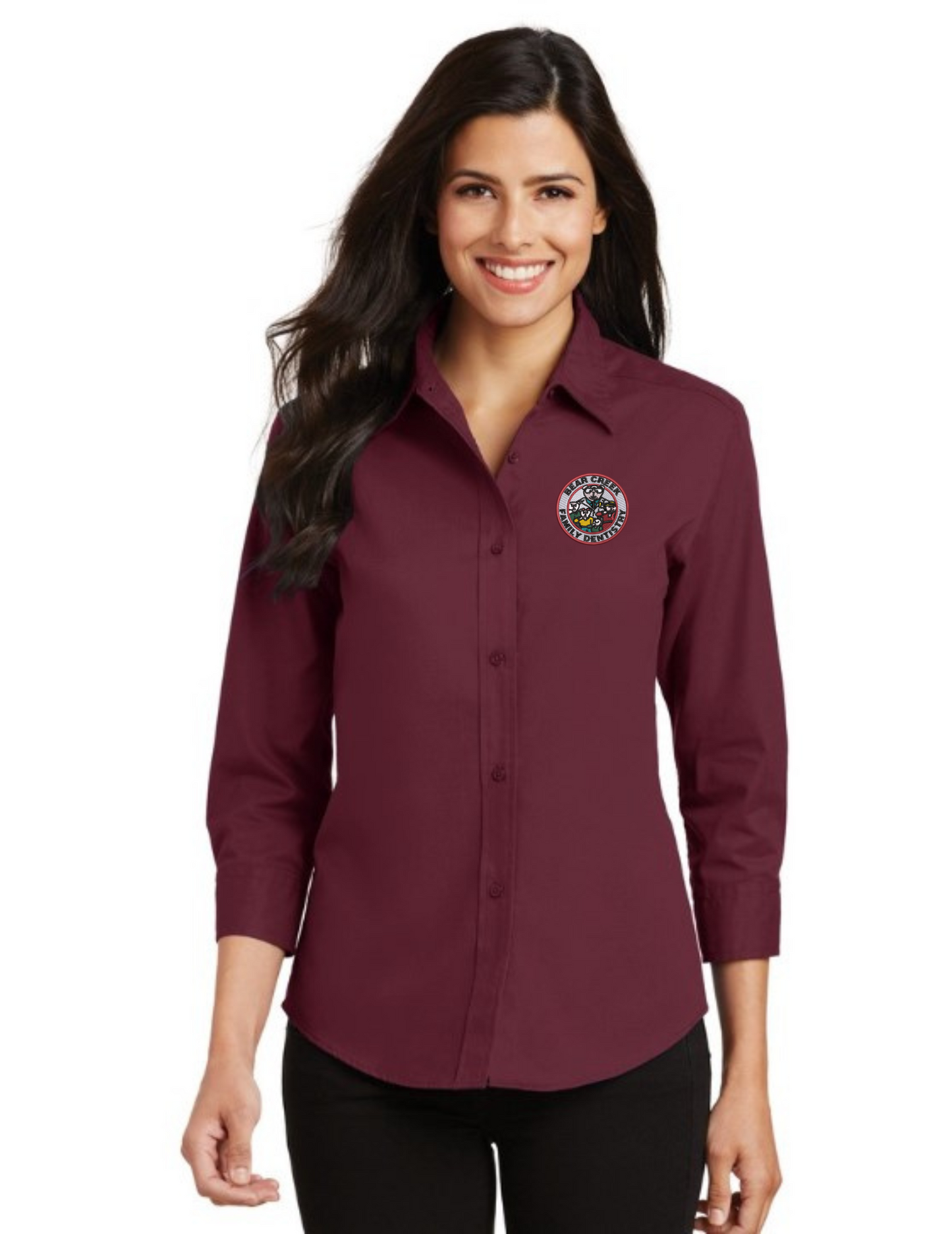 L612 Port Authority® Women's 3/4-Sleeve Easy Care Shirt