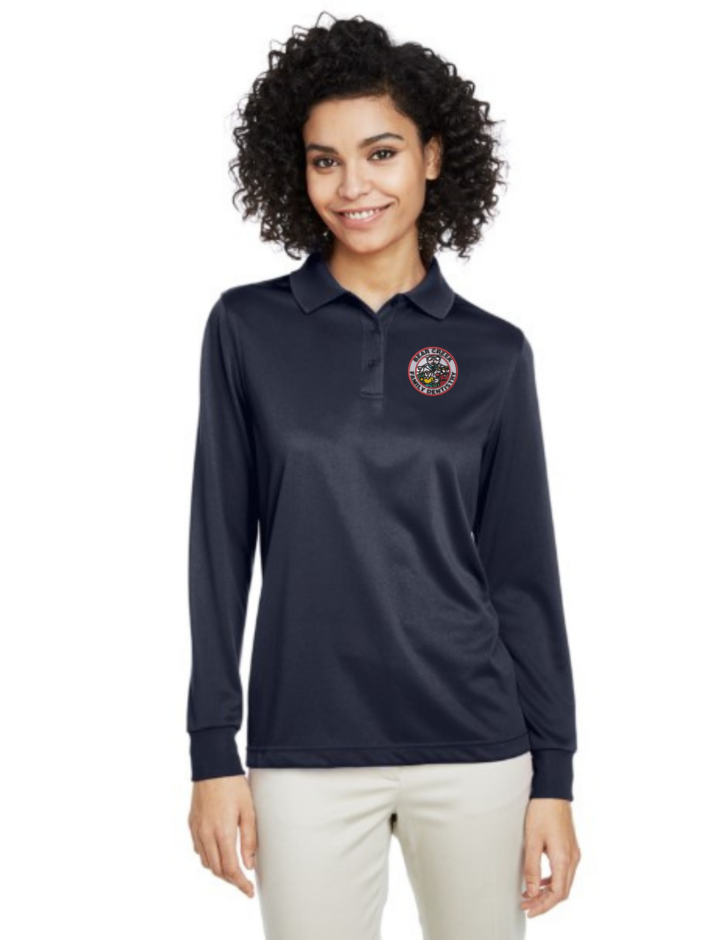 M348LW Harriton Ladies' Advantage Snag Protection Plus IL Long Sleeve Polo