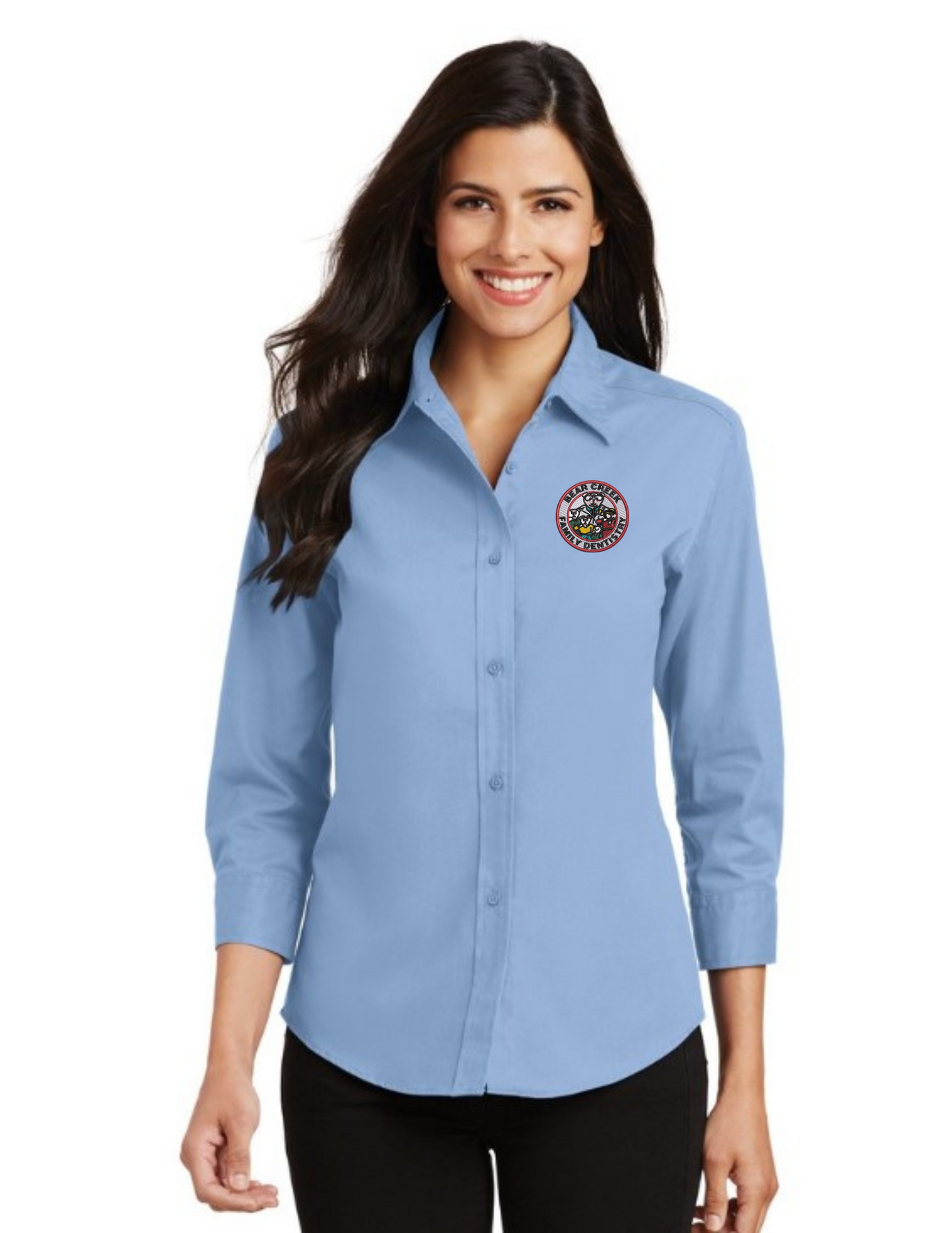 L612 Port Authority® Women's 3/4-Sleeve Easy Care Shirt