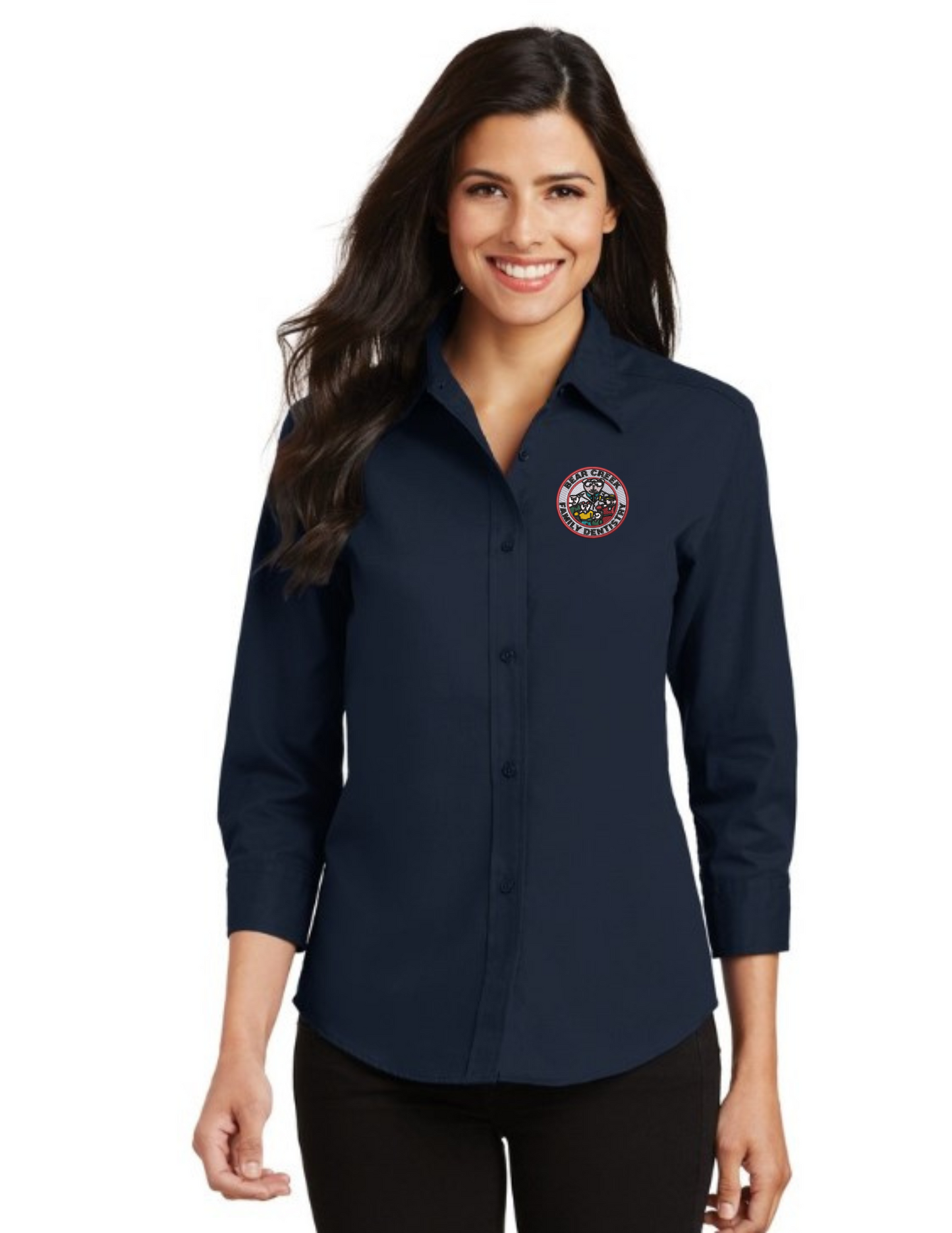 L612 Port Authority® Women's 3/4-Sleeve Easy Care Shirt