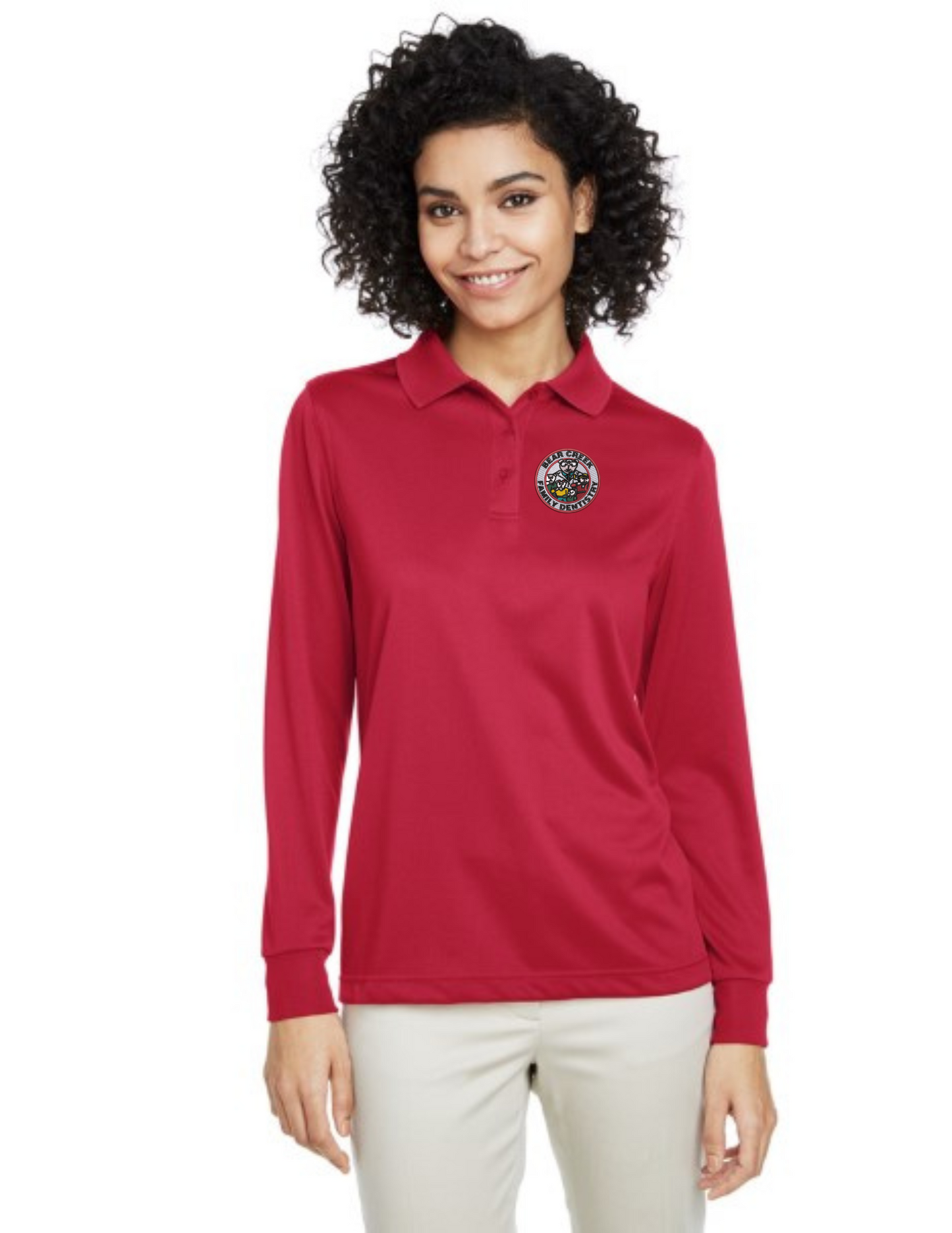 M348LW Harriton Ladies' Advantage Snag Protection Plus IL Long Sleeve Polo