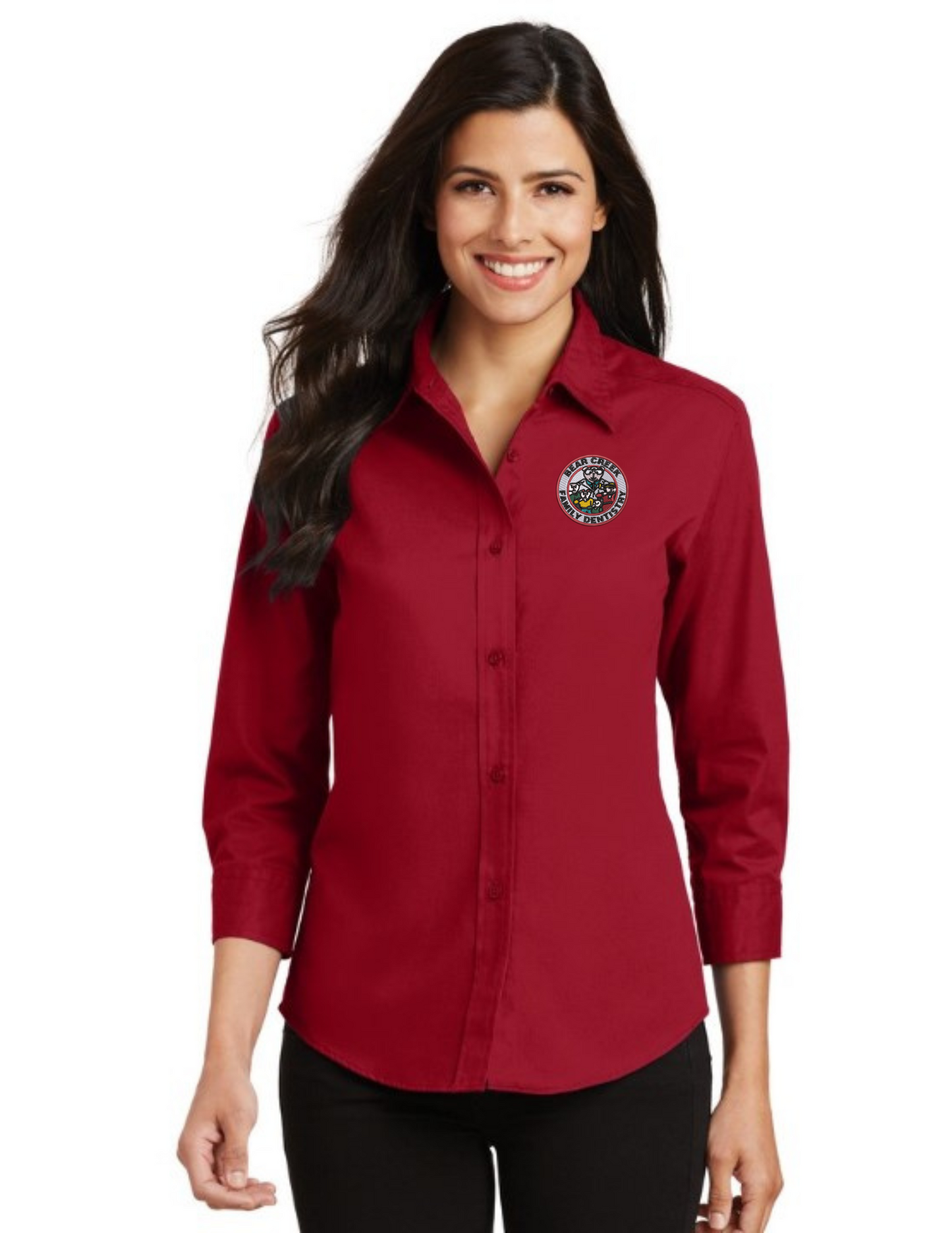L612 Port Authority® Women's 3/4-Sleeve Easy Care Shirt