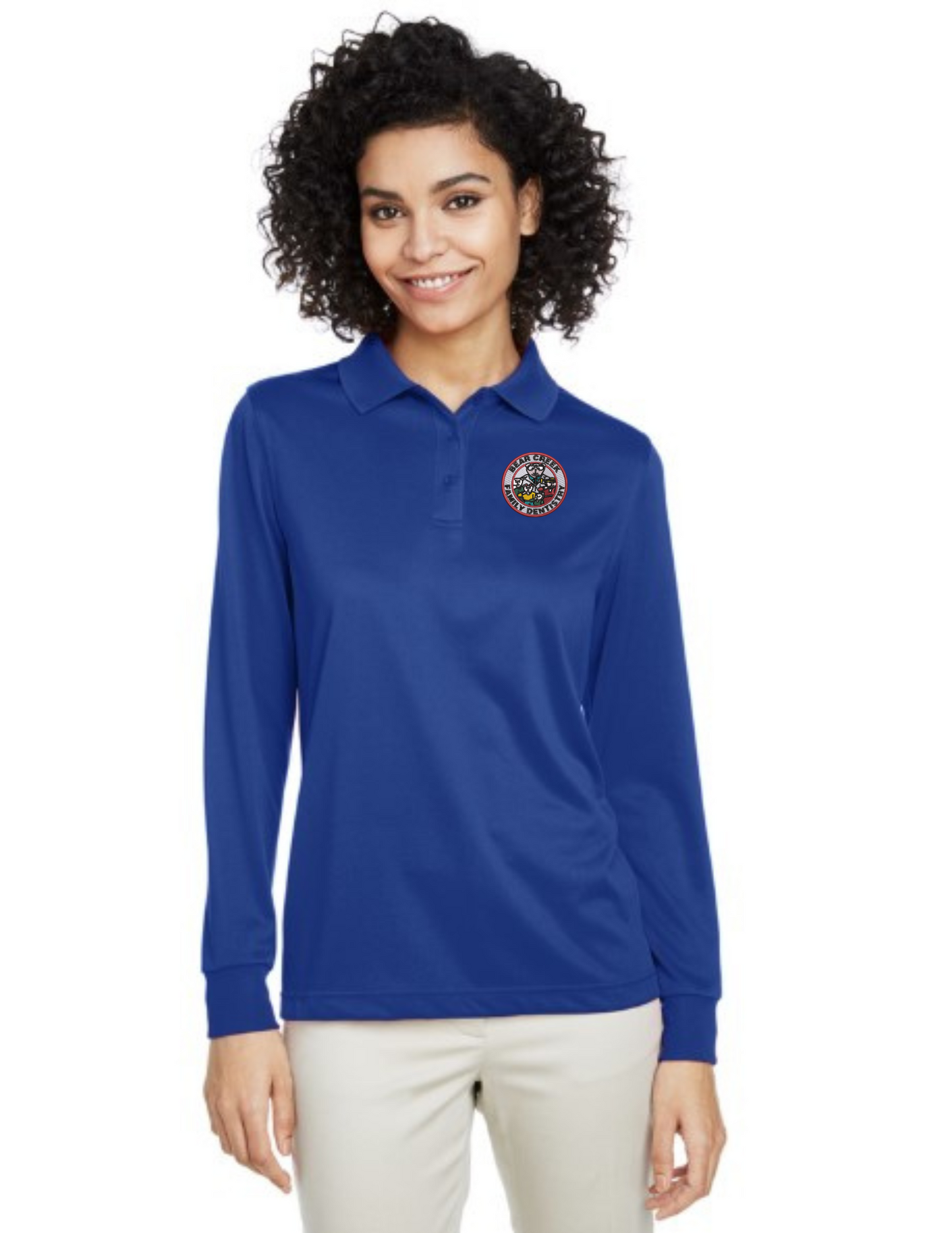 M348LW Harriton Ladies' Advantage Snag Protection Plus IL Long Sleeve Polo