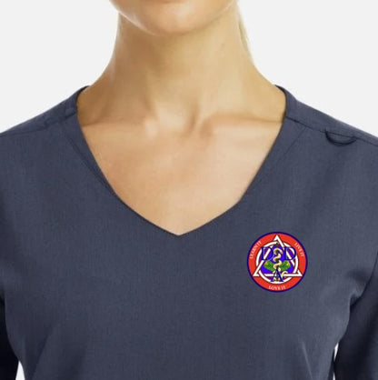 DAD Women's Matrix Pro Top 3902 (Dallas Academy of Dentistry- Heather Navy)