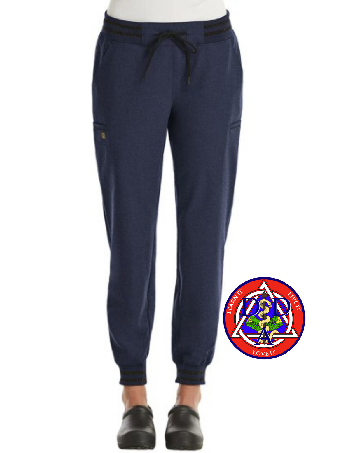 DAD Women's Heather Navy Matrix Pro Jogger Pants 6902 (Dallas Academy of Dentistry- Heather Navy)