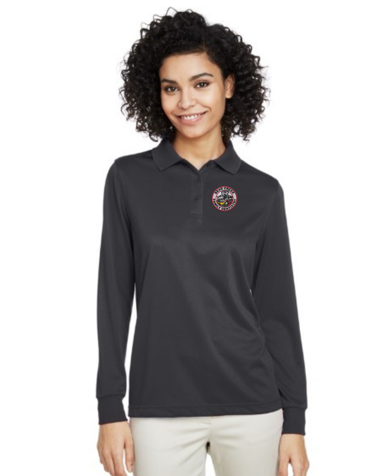 BCFD_M348LW Harriton Ladies' Advantage Snag Protection Plus IL Long Sleeve Polo